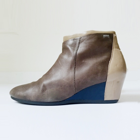 Camper Shoes - CAMPER leather wedge ankle booties boots shoe grey